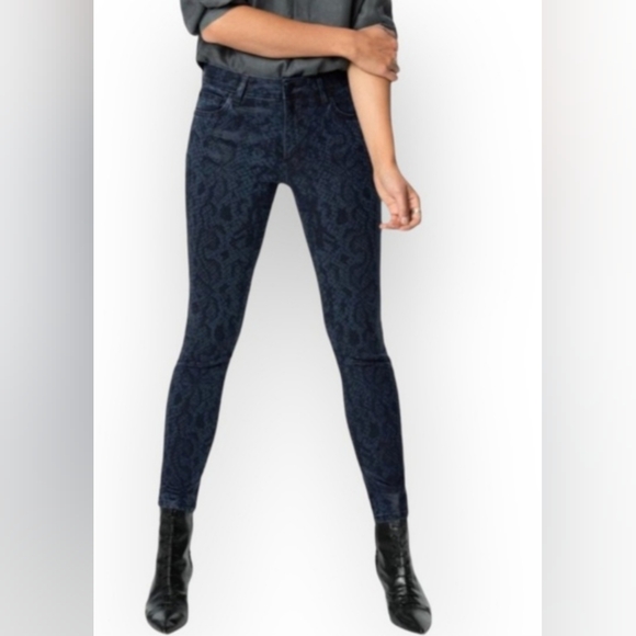 Joe's Jeans ㋛ Charlie Hi Rise Skinny Ankle ㋛ Indigo Python Print ㋛ 26 - Picture 1 of 13